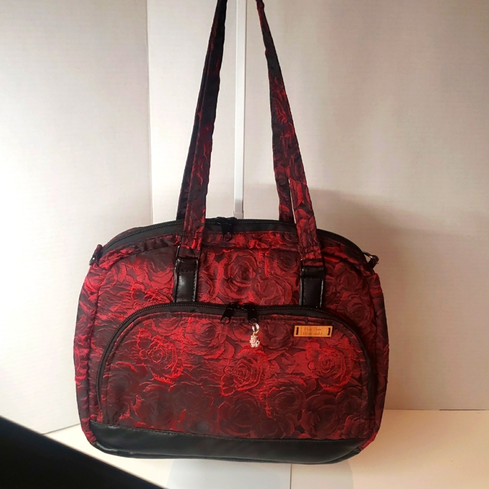 Handmade Japanese Jacquard And (Reclaimed From A Coat) Faux Leather.